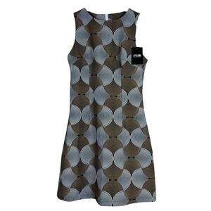 NWT Stylewe Dress Womens S Sleeveless Geometric Retro 60s Mod Quirky Psychedelic